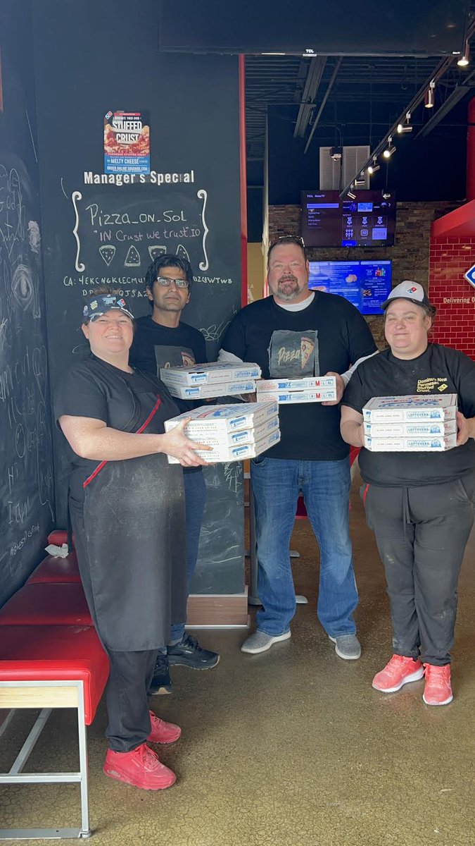 District Manager's special was us! The mission is only beginning.

Few of our pizza chads making the magic happen at <a href="/dominos/">Domino's Pizza</a> 🍕