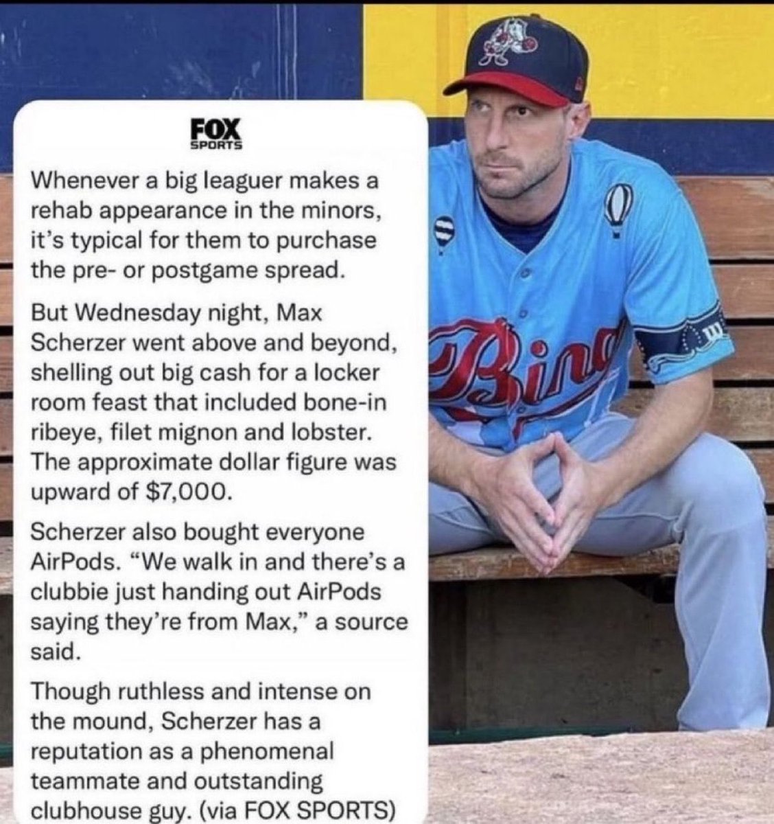 I have so much respect for Max Scherzer. This is awesome 💯👏