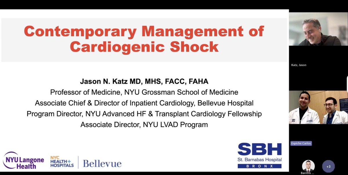 Carlos Espiche MD MEd (@espichecarlos) on Twitter photo Some days ago, we had the privilege of having Dr. <a href="/JasonKatzMD/">Jason N. Katz</a> at <a href="/sbh_im/">SBH Internal Medicine</a>! Great talk, so much to learn and so many topics to conduct more #research! <a href="/SocietyOfCCC/">Society Of Critical Care Cardiology</a> <a href="/ACCinTouch/">American College of Cardiology</a> #CardioTwitter Some days ago, we had the privilege of having Dr. <a href="/JasonKatzMD/">Jason N. Katz</a> at <a href="/sbh_im/">SBH Internal Medicine</a>! Great talk, so much to learn and so many topics to conduct more #research! <a href="/SocietyOfCCC/">Society Of Critical Care Cardiology</a> <a href="/ACCinTouch/">American College of Cardiology</a> #CardioTwitter
