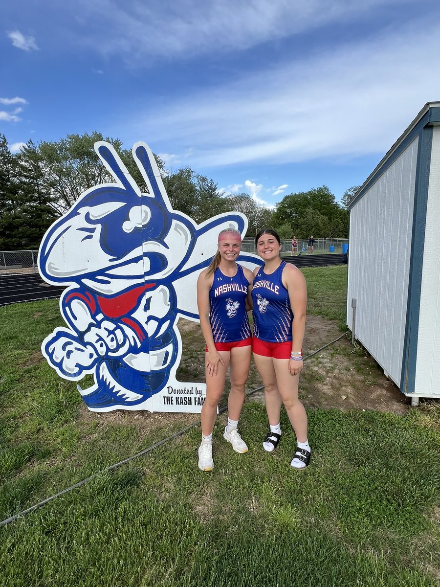 Today at the NIT, <a href="/emmabehrman/">Emma M Behrmann</a> broke her triple jump school record with a jump of 36’10” &amp; broke Jadah Heidel’s 2018 school record in the 100M hurdles with a time of 15.91! Makayla Gajewski broke Easton Hoepker’s 2013 school record in the discus with a throw of 127’8”! Great job!