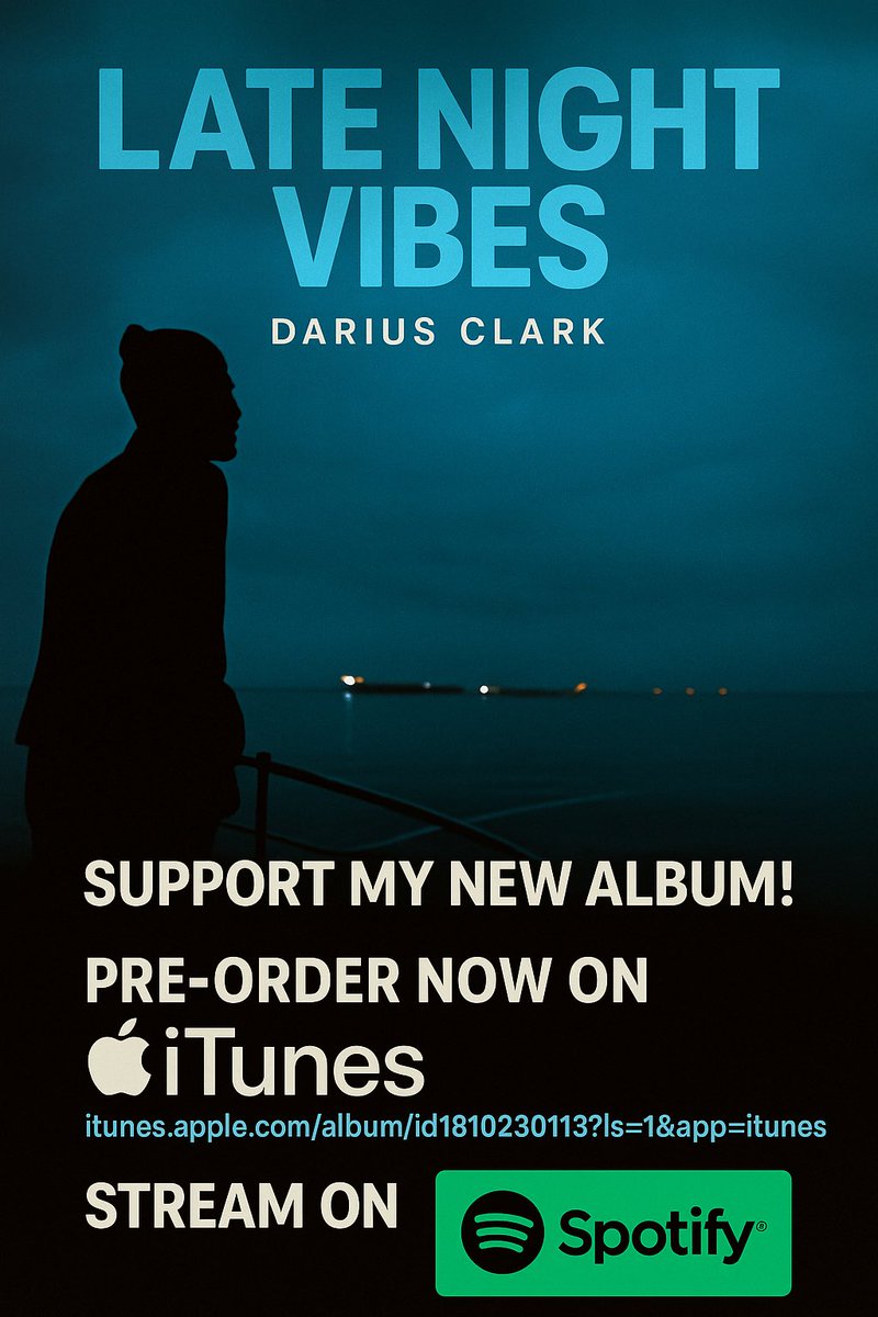 RealDariusClark's tweet photo. Big news! My new album is available for pre-order on iTunes — let’s run it up!
https://t.co/30Ih8kZPOj
Also streaming soon on Spotify — I need y’all to go crazy with the plays!

#NewMusic #PreOrderNow #iTunes #Spotify #SupportIndieArtists #AlbumDrop #MusicLovers https://t.co/35DZK8B5yc