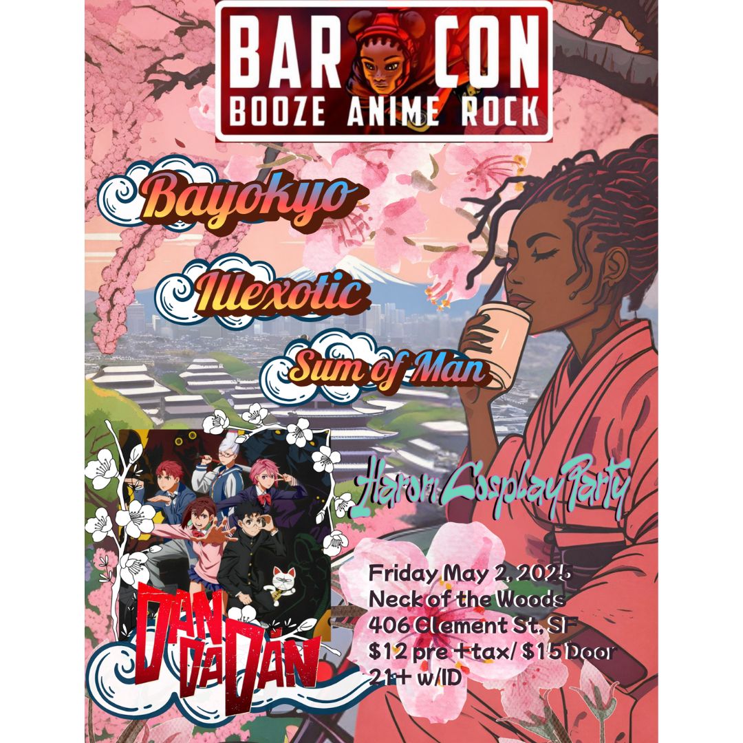 We’re bringing the BAR Con energy back to Neck of the Woods TOMORROW!
🎭✨ It’s a Harori Cosplay Party 
Calling all #DanDaDan fans, anime lovers, and cosplay fiends – this one’s for you!
📍 21+ | Doors @ 8 PM
🎟️ Tix: $12 presale - buff.ly/GHPZ9w0