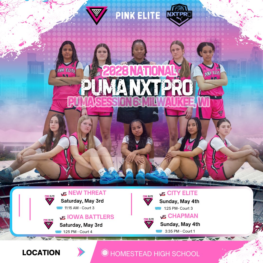 pinkelitebasketball (@pinkeliteclub) on Twitter photo 2028 National is ready to compete this weekend <a href="/PRO16G/">NXTPRO Girls League</a> Session 6 in Milwaukee! See you on the hardwood 💪🏽 <a href="/okhlo_/">Khloe Oglesby</a> <a href="/Godaars09/">Goda</a> <a href="/cutts_j26/">JCutts</a> <a href="/Vlera_Maliqi15/">Vlera Maliqi</a> <a href="/Jayden24Nowicki/">Jayden Nowicki</a> <a href="/Brea_Moore23/">Brea</a> 2028 National is ready to compete this weekend <a href="/PRO16G/">NXTPRO Girls League</a> Session 6 in Milwaukee! See you on the hardwood 💪🏽 <a href="/okhlo_/">Khloe Oglesby</a> <a href="/Godaars09/">Goda</a> <a href="/cutts_j26/">JCutts</a> <a href="/Vlera_Maliqi15/">Vlera Maliqi</a> <a href="/Jayden24Nowicki/">Jayden Nowicki</a> <a href="/Brea_Moore23/">Brea</a>