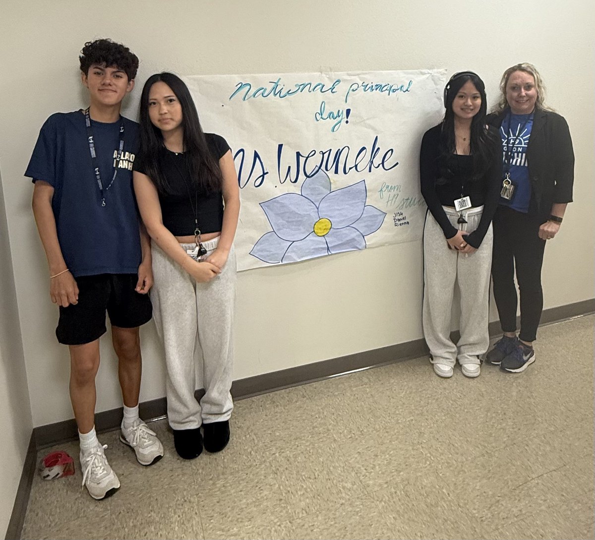 Happy Principal’s Day! Thank you Mrs.Werneke for all the things you do for our school 🖤🩶💙