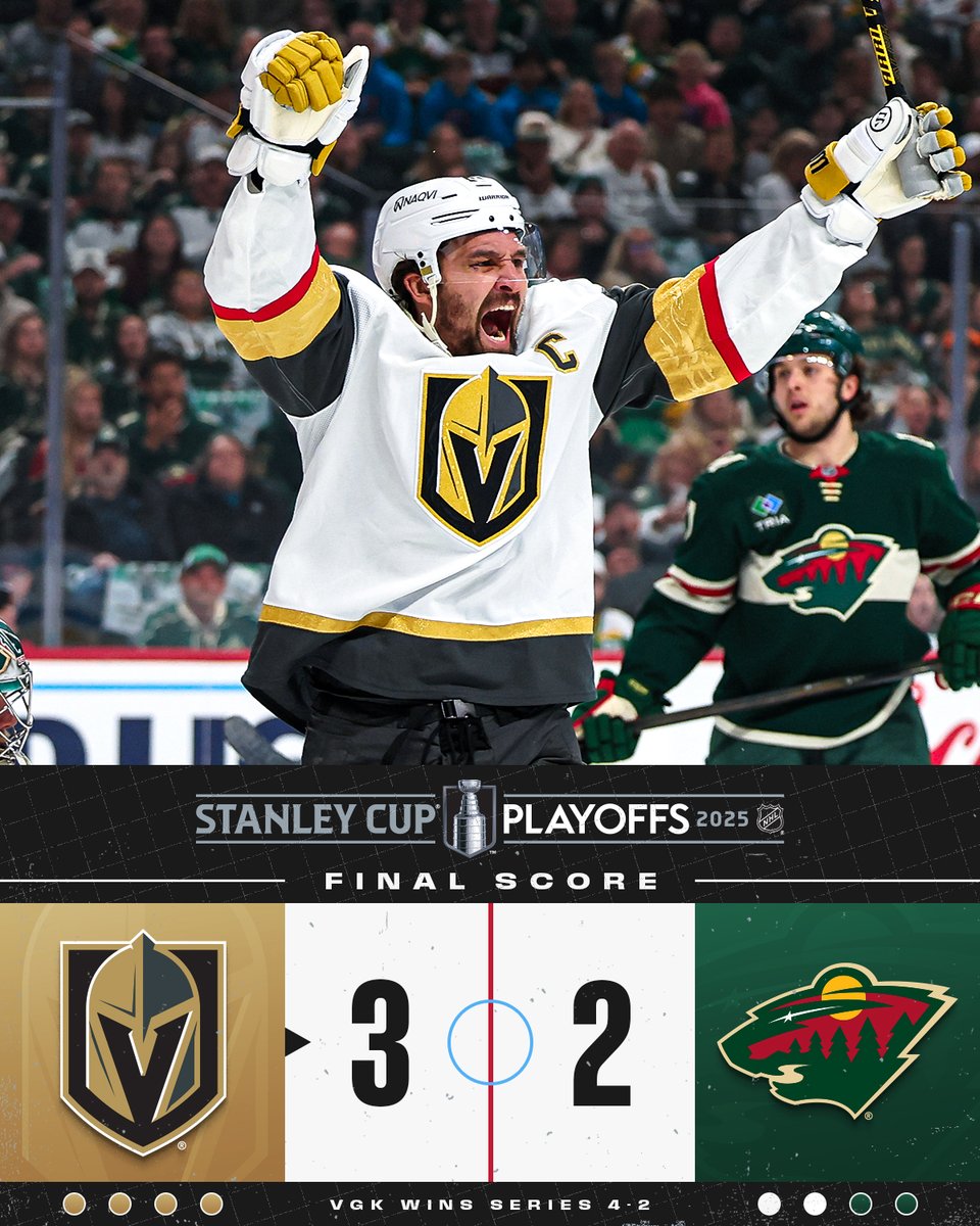KNIGHT TIME!! ⚔️ 

The <a href="/GoldenKnights/">Vegas Golden Knights</a> are headed to the Second Round! #StanleyCup