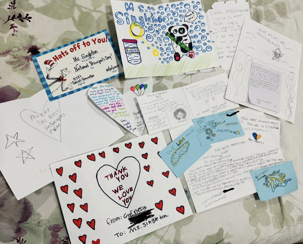 Leaving the classroom after 15 years was tough. I worried my students wouldn’t feel how much I care as a principal. But these sweet notes for my 2nd #PrincipalsDay reminded me: when you lead w/ ❤️ &amp; show up as your authentic self, kids know. And when they feel seen, they thrive.