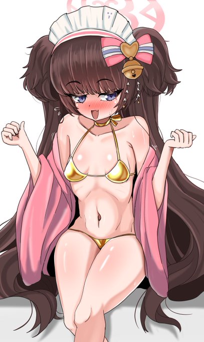 浴衣の下にちゃんと着てくれてるゴールデンビキニウィークの河和シズコさん 