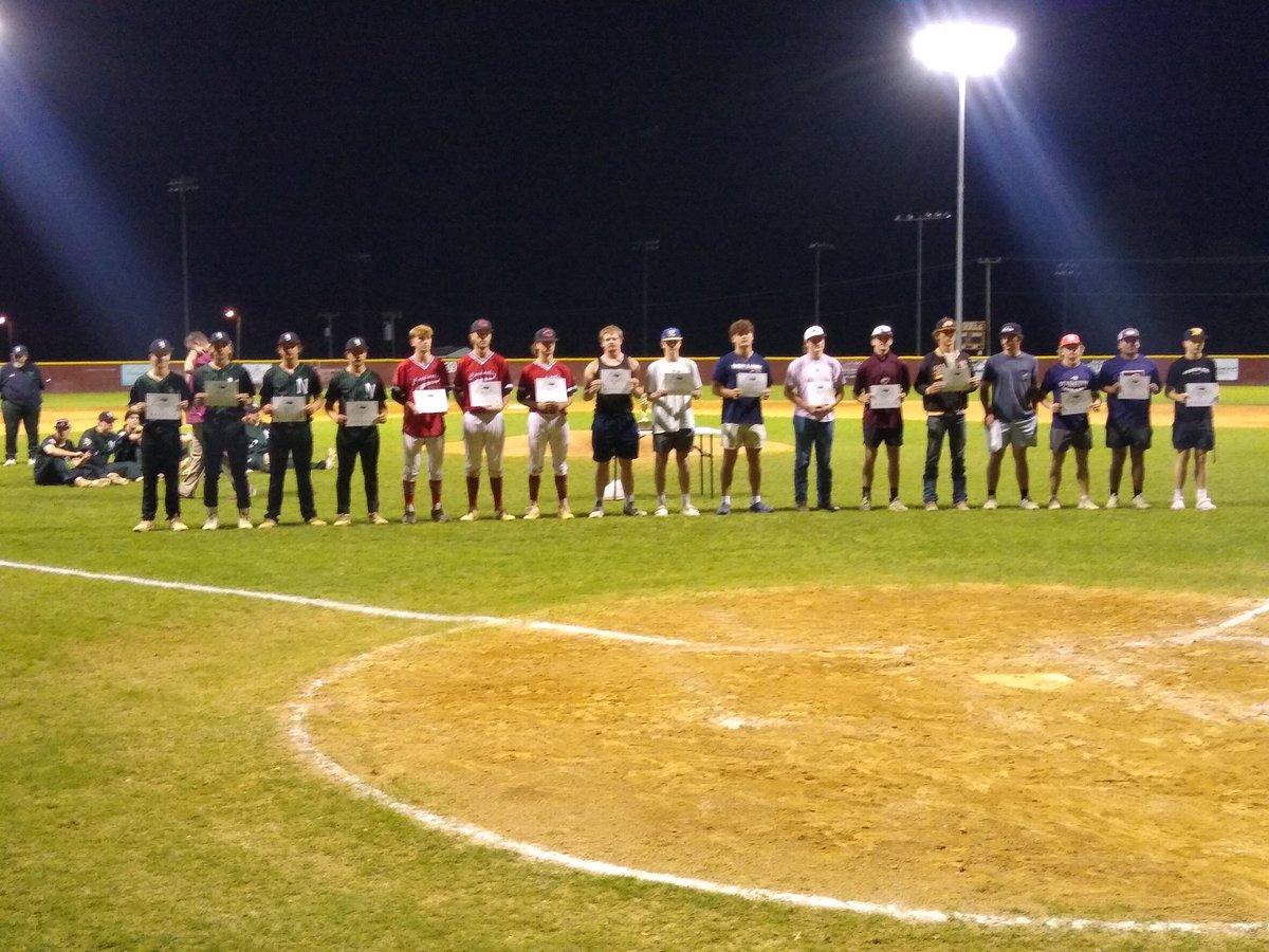 Jonas front and center at conference baseball awards after track and field conference win.