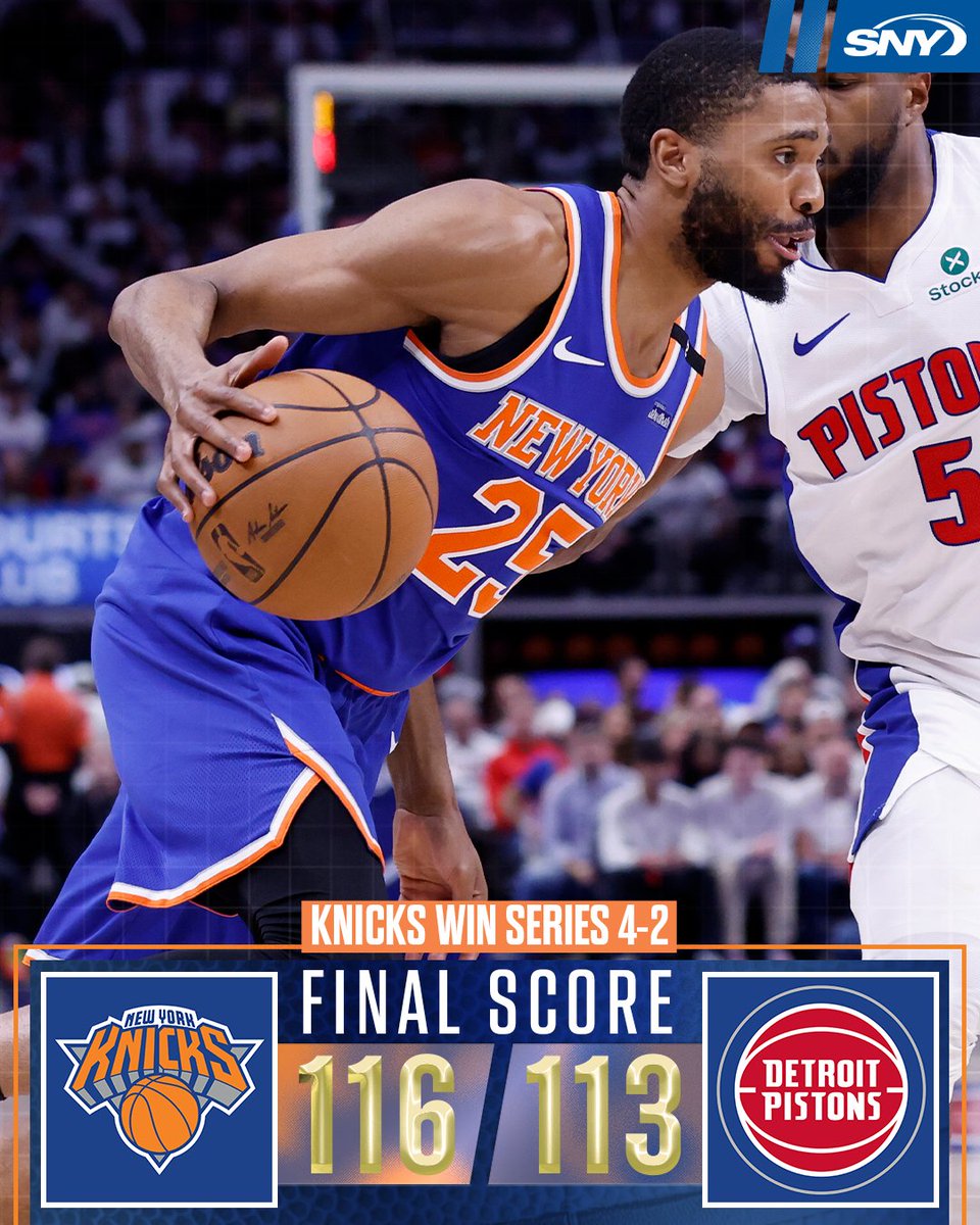 sny_knicks's tweet image. THE KNICKS WIN AND ADVANCE.
