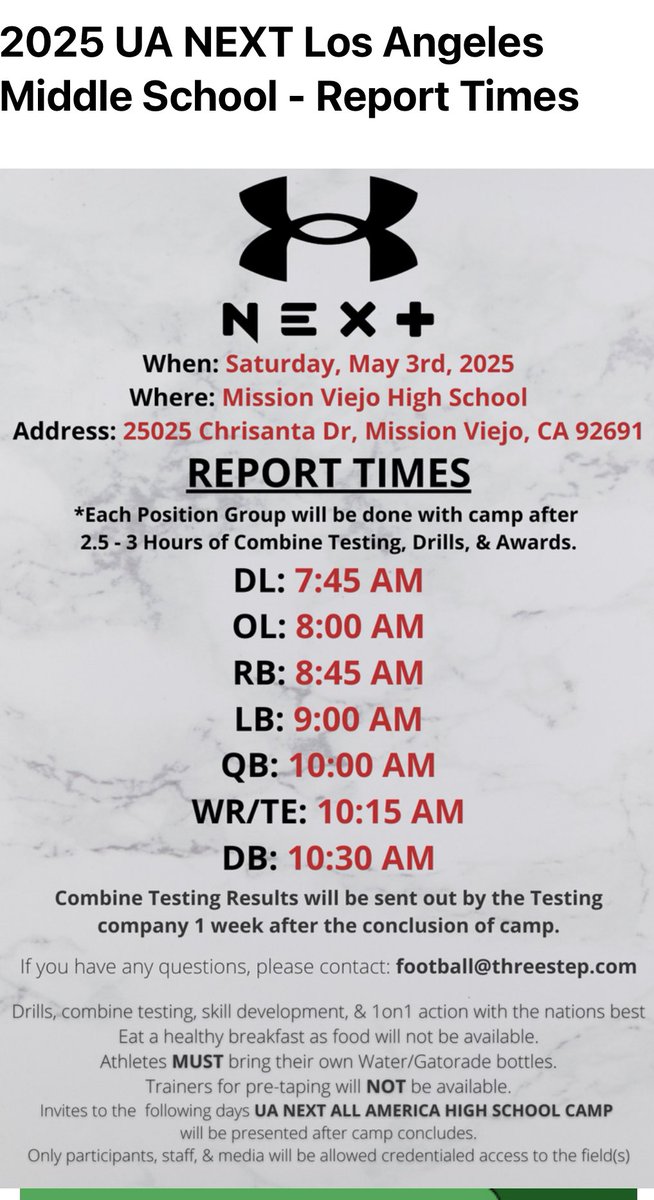 CameronJ2029 (@cameronj2029) on Twitter photo I would like to announce that I will be at Under Armour Next in California on Saturday! <a href="/PrepRedzoneNext/">Prep Redzone 𝙉𝙀𝙓𝙏 🏈</a> <a href="/PrepRedzoneIL/">Prep Redzone Illinois</a> <a href="/PrepRedzoneMO/">Prep Redzone Missouri</a> <a href="/AllenTrieu/">Allen Trieu</a> <a href="/EDGYTIM/">Timothy “EDGYTIM” OHalloran</a> <a href="/UnderArmour/">Under Armour</a> <a href="/UANextFootball/">All-America Game</a> <a href="/On3Recruits/">On3 Recruits</a> <a href="/Recruit2Illini/">UI Zone</a> <a href="/6starfootballMO/">Six Star Football | MISSOURI</a> <a href="/sixstarfootball/">Six Star Football | PLUS+</a> I would like to announce that I will be at Under Armour Next in California on Saturday! <a href="/PrepRedzoneNext/">Prep Redzone 𝙉𝙀𝙓𝙏 🏈</a> <a href="/PrepRedzoneIL/">Prep Redzone Illinois</a> <a href="/PrepRedzoneMO/">Prep Redzone Missouri</a> <a href="/AllenTrieu/">Allen Trieu</a> <a href="/EDGYTIM/">Timothy “EDGYTIM” OHalloran</a> <a href="/UnderArmour/">Under Armour</a> <a href="/UANextFootball/">All-America Game</a> <a href="/On3Recruits/">On3 Recruits</a> <a href="/Recruit2Illini/">UI Zone</a> <a href="/6starfootballMO/">Six Star Football | MISSOURI</a> <a href="/sixstarfootball/">Six Star Football | PLUS+</a>