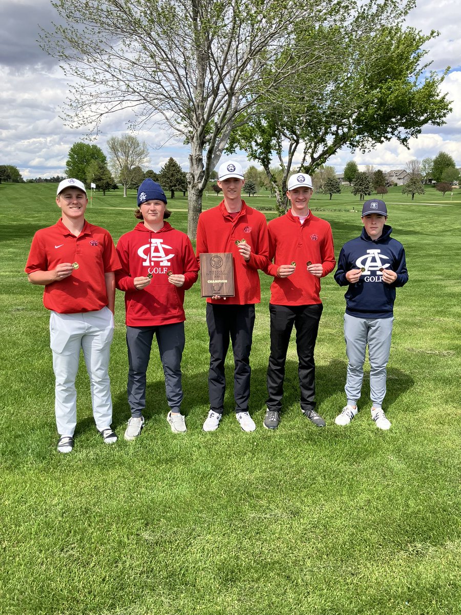 AC Boys Golf win the STC Invite today with a 331. Brayden Underwood 🥇was the medalist shooting 75!
Axel 🏅5th
Brenson 🏅13th
Braeden 🏅15th