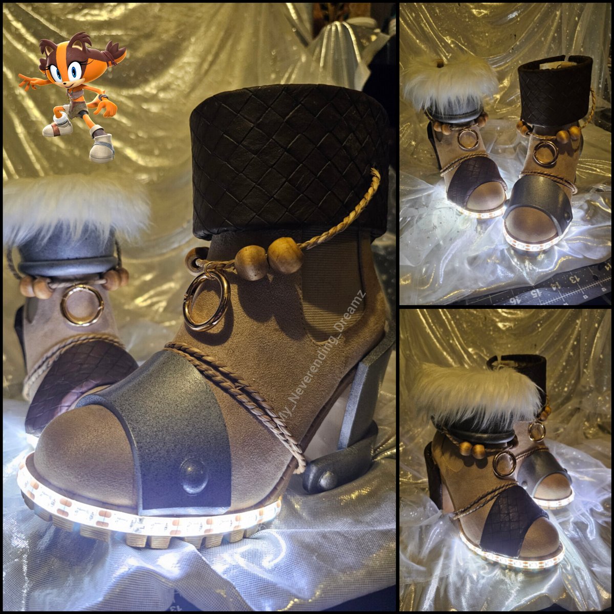 I've made heels for STICKS the badger!