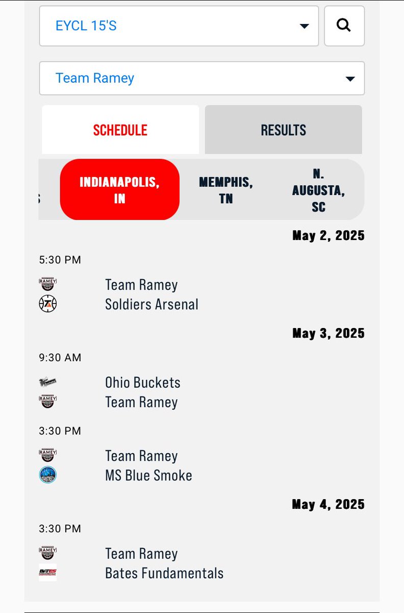 Schedule this weekend for the Nike EYBL Champions League