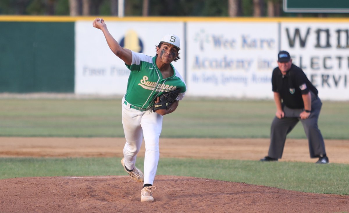 Lake City Sports (@lcr_sports) on Twitter photo Gabe Garcia retired the final 16 batters he faced, finishing with a two-hitter to lead Suwannee to a 7-0 win over West Florida to send his team to next week's Region 1-3A finals.
<a href="/jlwachter/">Jamie Wachter</a>: tinyurl.com/58wzt7cf Gabe Garcia retired the final 16 batters he faced, finishing with a two-hitter to lead Suwannee to a 7-0 win over West Florida to send his team to next week's Region 1-3A finals.
<a href="/jlwachter/">Jamie Wachter</a>: tinyurl.com/58wzt7cf