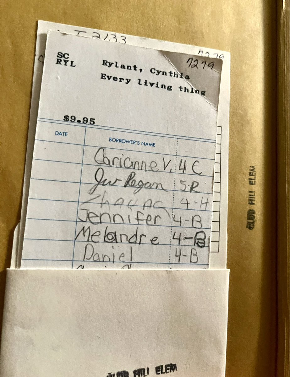 My librarian ran across a book from ‘88/89. When she looked at the check out card, my 4th grade handwriting was at the top. I can’t explain the feelings…shock, thankful, melancholy. I’m so proud that I have been able to serve the very school that started my love for learning!