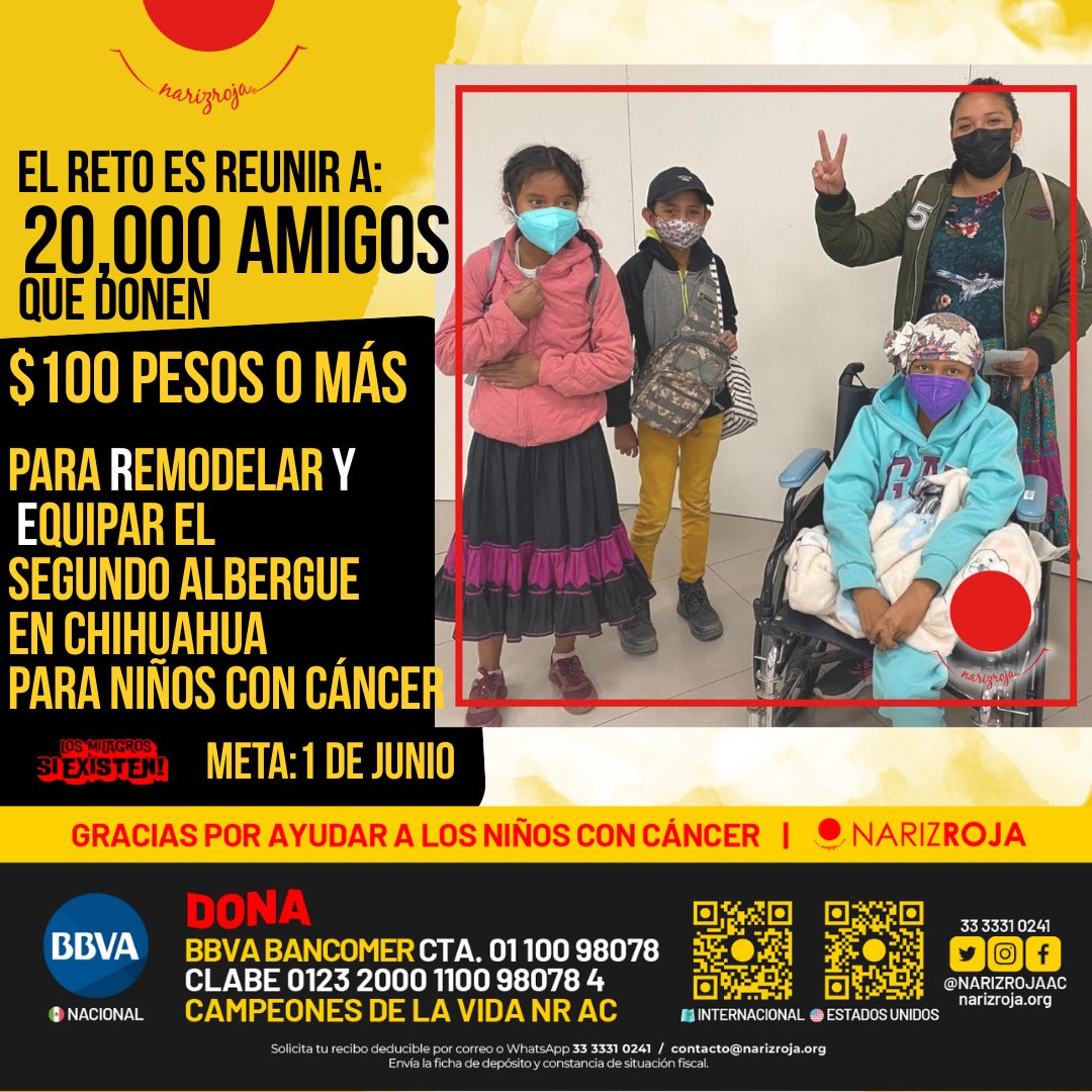 #NuevoReto para remodelar y equipar el segundo albergue para niños con cáncer en Chihuahua que se atienden en el hospital Morelos a una hora caminando  del otro albergue que estamos construyendo , por tanto nos pusimos las pilas y el amor hará realidad este nuevo milagro.