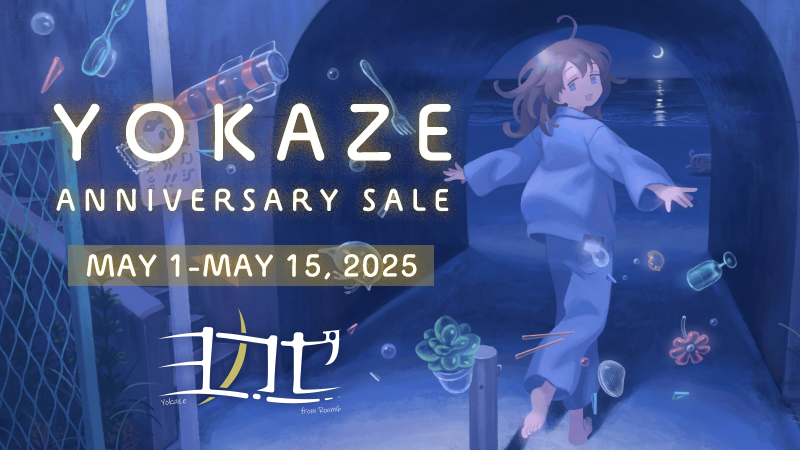 - 𝗬𝗼𝗸𝗮𝘇𝗲 𝗔𝗻𝗻𝗶𝘃𝗲𝗿𝘀𝗮𝗿𝘆 𝗦𝗮𝗹𝗲 -

𝟮𝟬𝟮𝟱.𝟬𝟱.𝟭𝟱 (𝗧𝗵𝘂)まで🌸
アンリアルライフ、World for Two、ghostpia、MINDHACK、OU、Recolit、ムーンレスムーンを特別価格でお買い求めいただけます🎈

Steam特設ページ🌙
store.steampowered.com/curator/428419…

#yokaze_games