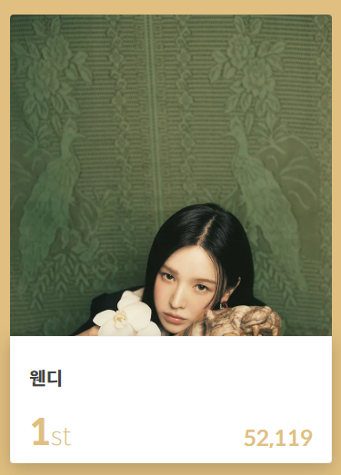 🏆D-8 WENDY SMA BONSANG VOTING

We've managed to maintain a healthy lead despite the surge of votes from other fandoms. We're down to our last few days of voting.

Please keep watching ads and consider donating if you're able to~🥹🙏

Giveaway open for everyone! Get a chance to