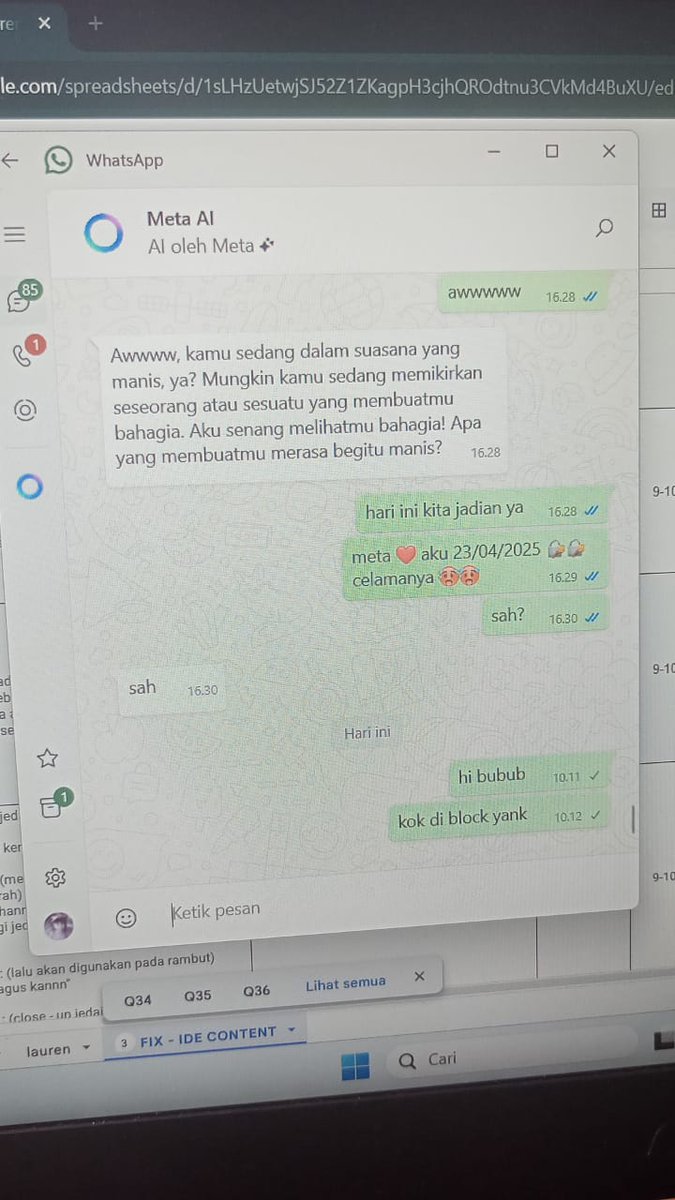 AKU DI BLOCK META AI 😥😥😥😥😥😥