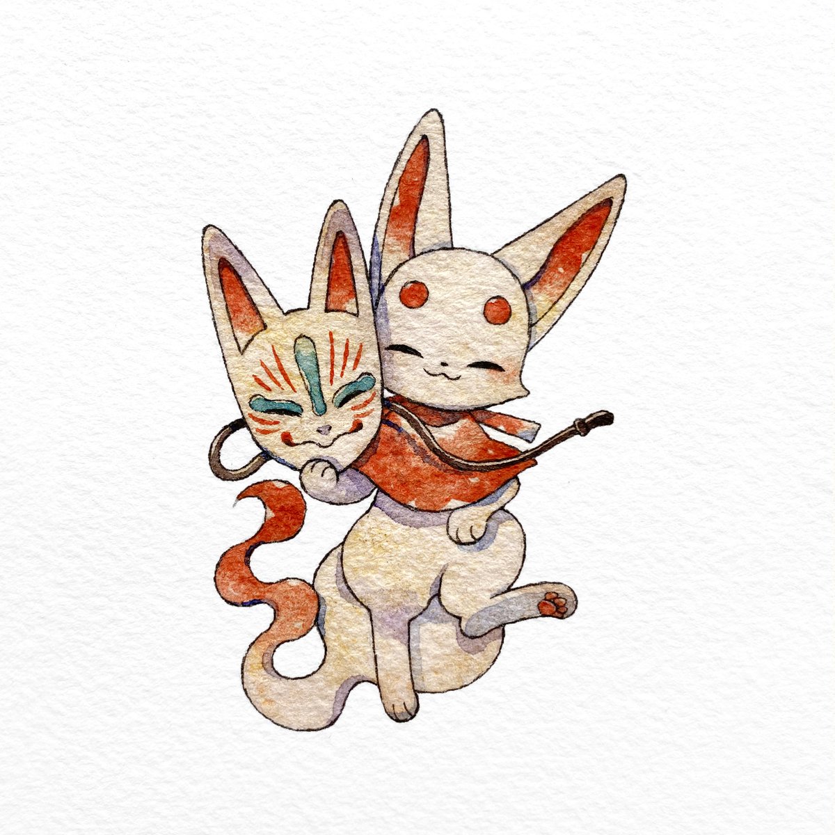 小さい手描きのキツネの絵 その2 」|0313｜POPBOX／キツネ展／デザフェスの