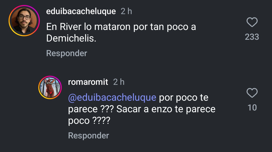 En instagram la gente tiene down.