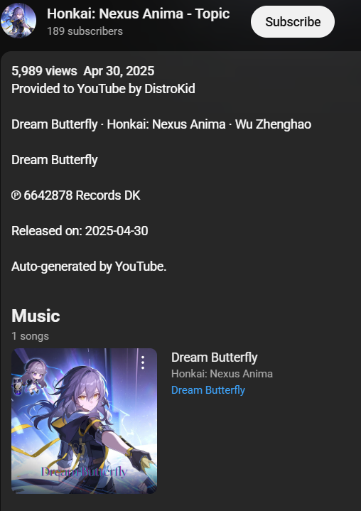Chat i just randomly found this channel on yt and it seems that they are pre releasing osts on a game that's not even out yet (Honkai: Nexus Anima)?😂 Idk if its legit or not but seems legit enough😂 Here's the link:
youtube.com/channel/UCUCvk…