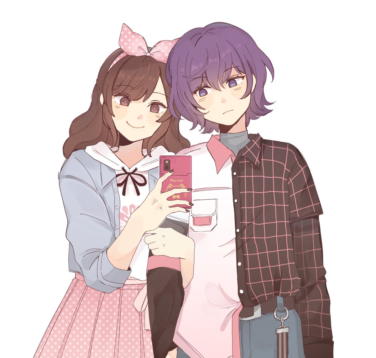 raqkuni's tweet photo. Mfen in my favorite outfit set from the game❄️🎨🌸 #Prsk_FA #まふえな https://t.co/0AP0WL2MYX