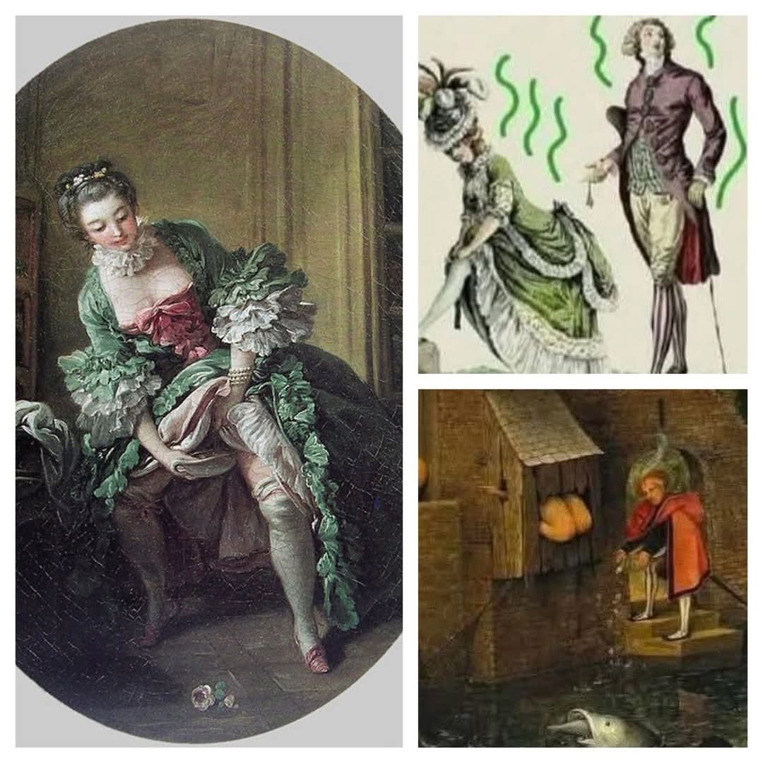 Between 1600-1700, when visiting the Palace of Versailles in Paris, you can note that, despite its magnificence, the palace had no bathrooms.

In the Middle Ages there were no toothbrushes, deodorants, perfumes and much less toilet paper. Human excrements were thrown directly out
