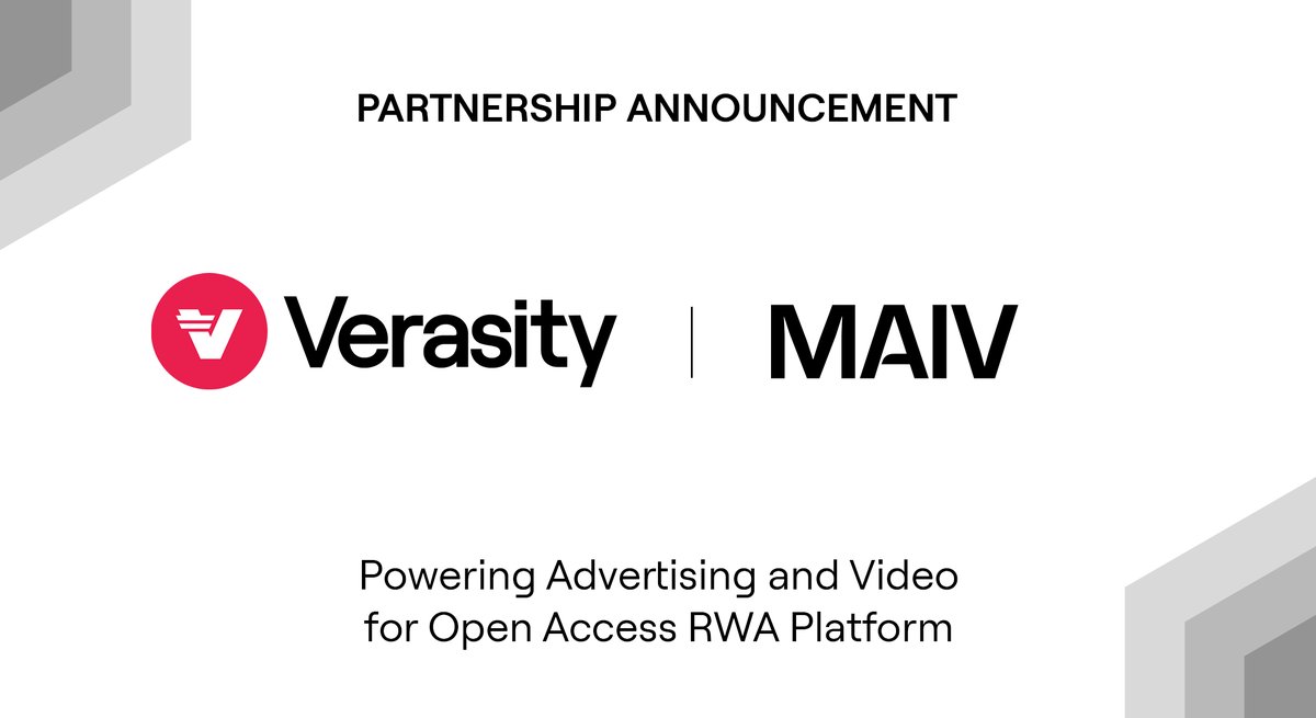 📢 PARTNERSHIP ANNOUNCEMENT 📢

We're pleased to share that we've partnered with <a href="/MAIV_FINANCE/">MAIV</a>, an RWA platform democratizing access to institutional-grade opportunities.

As part of this partnership, MAIV has adopted the VeraPlayer video infrastructure to power its video content