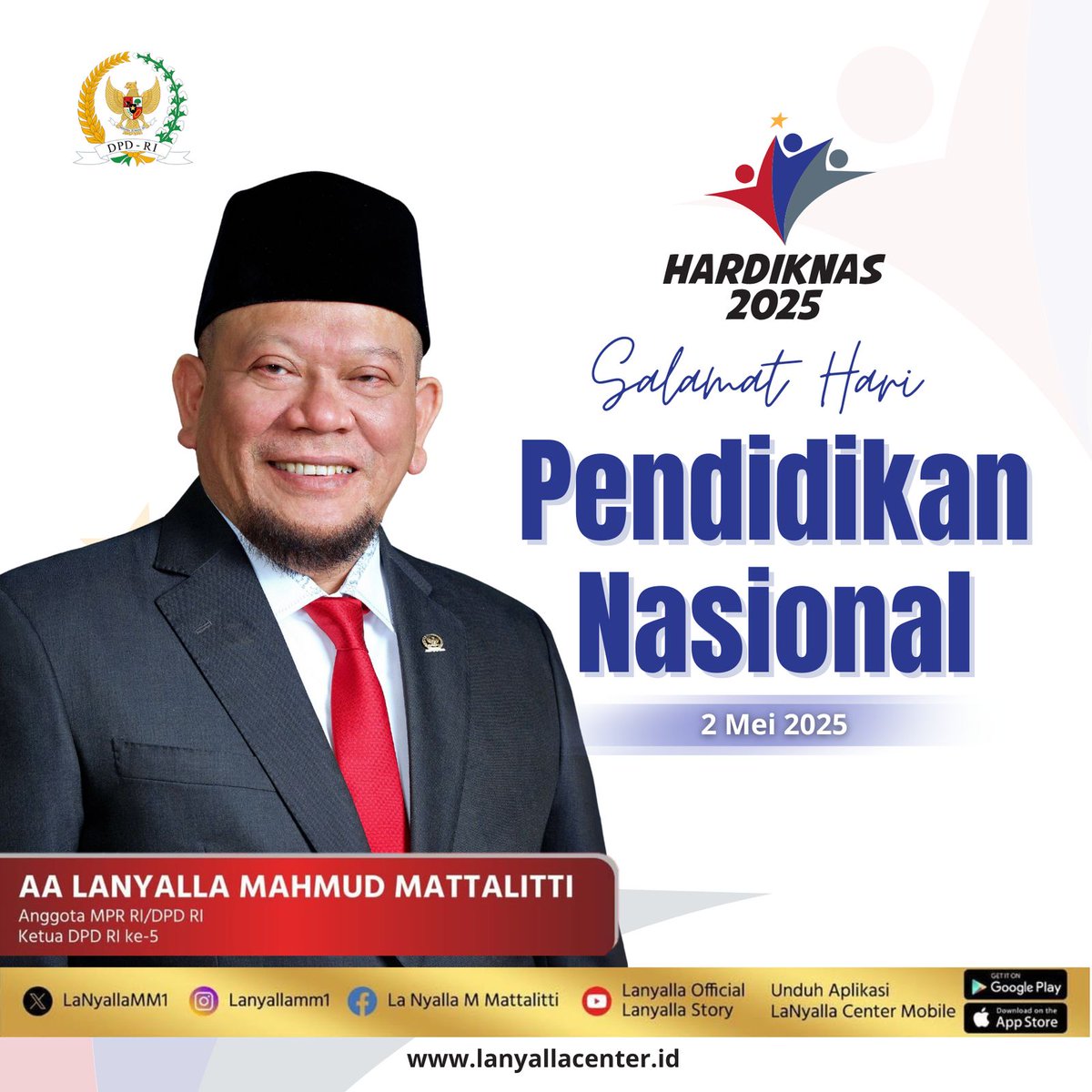 Selamat Hari Pendidikan Nasional 2025

Pendidikan adalah kunci untuk membuka pintu masa depan yang lebih cerah.
Mari kita terus berkomitmen membangun generasi bangsa yang cerdas, berkarakter, dan berdaya saing tinggi.

Sebagaimana pesan Ki Hajar Dewantara:
“Tut Wuri Handayani” –