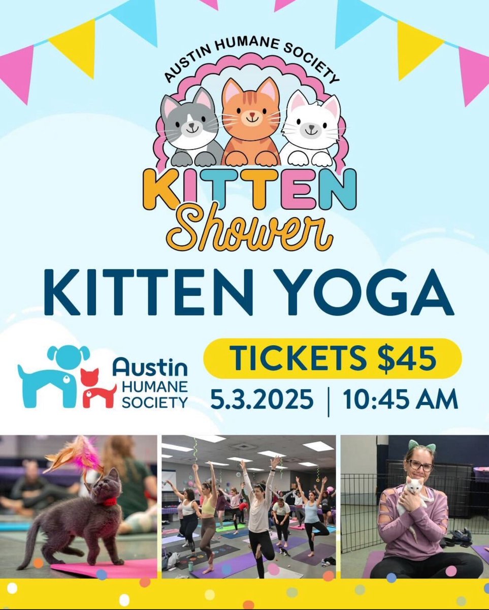 Trevor Goosby (@goosbytrevor) on Twitter photo Make sure to get your tickets this years Austin Humane Society Kitten Shower - May 3rd at 10:45AM.
<a href="/austinhumane/">AustinHumaneSociety</a>
<a href="/texasonefund/">Texas One Fund</a> tx1.fund/AHSkitten Make sure to get your tickets this years Austin Humane Society Kitten Shower - May 3rd at 10:45AM.
<a href="/austinhumane/">AustinHumaneSociety</a>
<a href="/texasonefund/">Texas One Fund</a> tx1.fund/AHSkitten