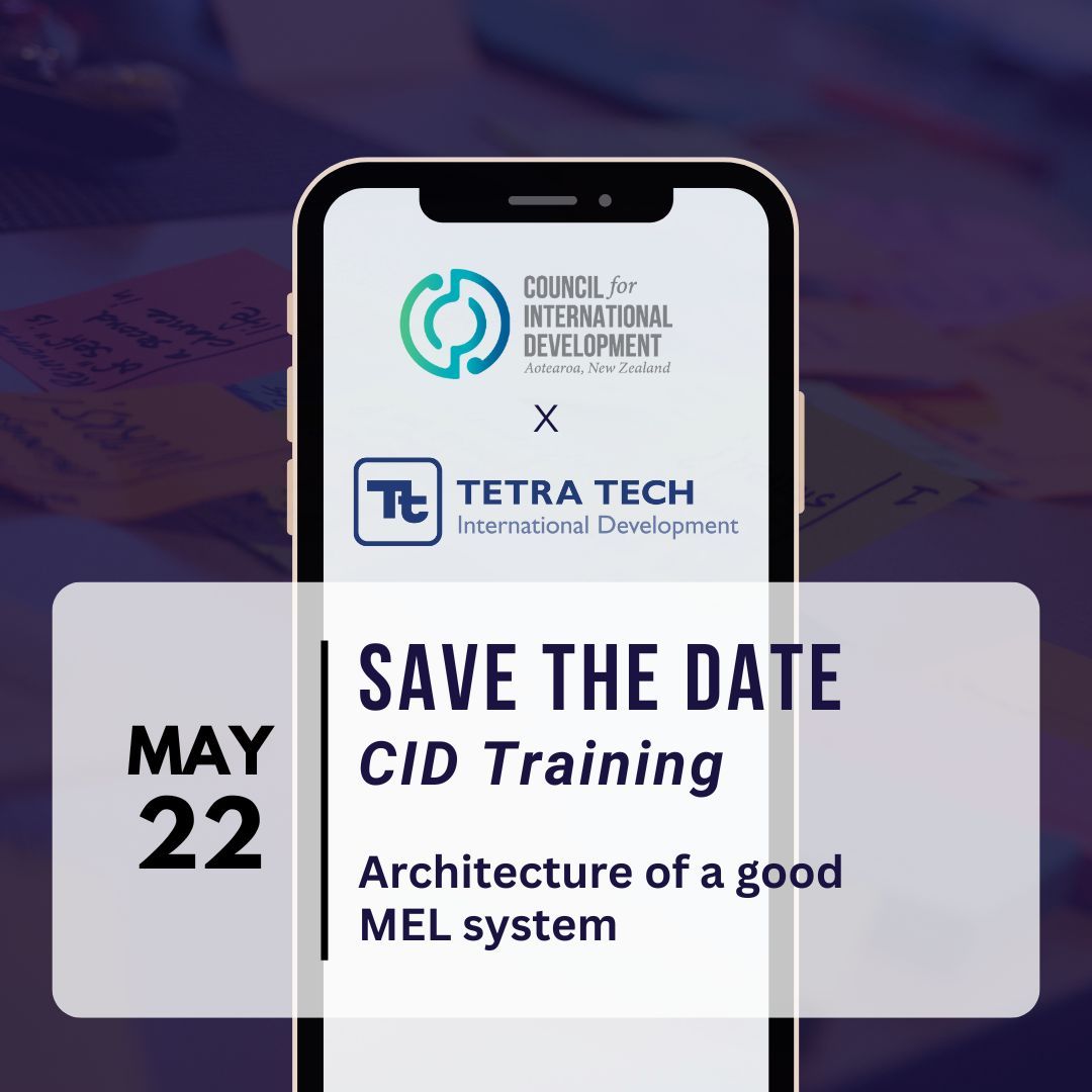 Save the Date: CID x Tetra Tech Training – The Architecture of a Good MEL System
📅 22 May 2025
More details coming soon!

#cidnz #tetratech #melsystem