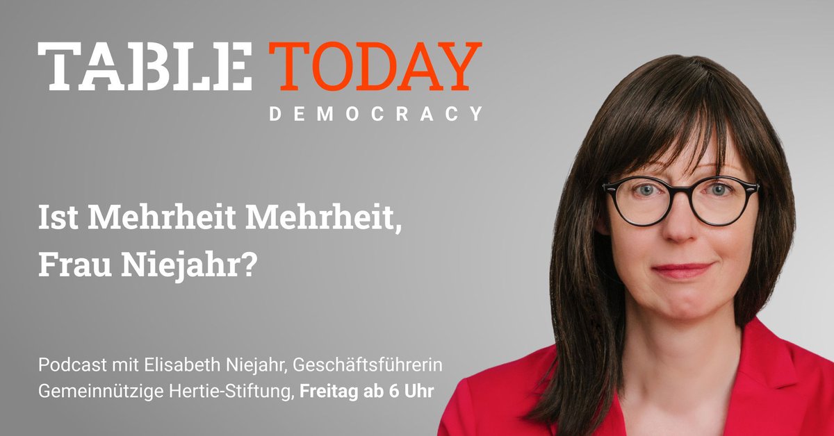 Table.Briefings (@tablebriefings) on Twitter photo ++Table.Today++
👩💼 SPD-Frauen im Machtkampf – Was macht Klingbeil?
⛪ Müntefering: Ex-SPD-Chef tritt aus Kirche aus
🇪🇺 Merz bei der EVP – Sein Auftritt in Valencia
🗳️ Schwarz-rote Fraktionsdisziplin – <a href="/ENiejahr/">Elisabeth Niejahr/ @eniejahr.bsky.social</a> über knappe Mehrheiten
Zur Folge👇🏼
buff.ly/k6QQvU5 ++Table.Today++
👩💼 SPD-Frauen im Machtkampf – Was macht Klingbeil?
⛪ Müntefering: Ex-SPD-Chef tritt aus Kirche aus
🇪🇺 Merz bei der EVP – Sein Auftritt in Valencia
🗳️ Schwarz-rote Fraktionsdisziplin – <a href="/ENiejahr/">Elisabeth Niejahr/ @eniejahr.bsky.social</a> über knappe Mehrheiten
Zur Folge👇🏼
buff.ly/k6QQvU5