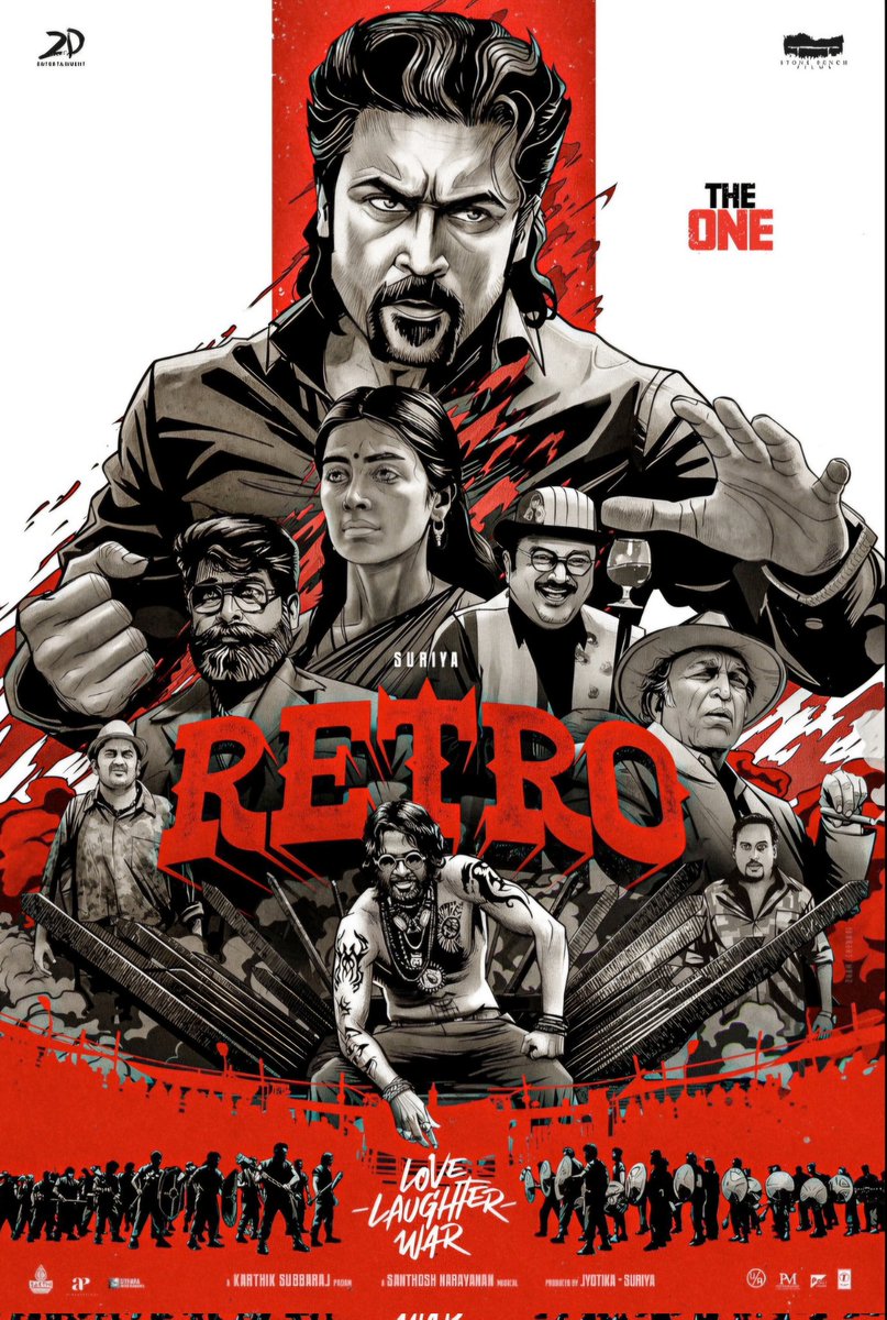 #Retro is a Retribution, its a Redemption
The 'ONE' <a href="/Suriya_offl/">Suriya Sivakumar</a> is a BANGER ❤️‍🔥

Top Class Direction <a href="/karthiksubbaraj/">karthik subbaraj</a> 🔥

Extravagant Music <a href="/Music_Santhosh/">Santhosh Narayanan</a> ☄️

That #kannima Portion is PURE CINEMA

Best Film of 2025 in terms of Quality though it has its own Flaws.

<a href="/2D_ENTPVTLTD/">2D Entertainment</a>