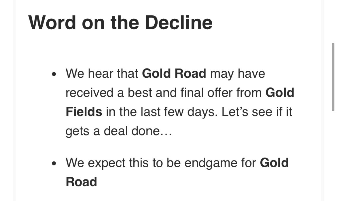 Bogan Geologist ⛏ (@bogan_geologist) on Twitter photo $GOR entering a trading halt over media speculation regarding a potential change of control today…but the only media who seem to have the scoop is <a href="/moneyofminepod/">Money of Mine</a>
Pause in Trading ~10 minutes after the morning newsletter arrived in my box.
Onya, you market moving GC’s. 🥲 $GOR entering a trading halt over media speculation regarding a potential change of control today…but the only media who seem to have the scoop is <a href="/moneyofminepod/">Money of Mine</a>
Pause in Trading ~10 minutes after the morning newsletter arrived in my box.
Onya, you market moving GC’s. 🥲