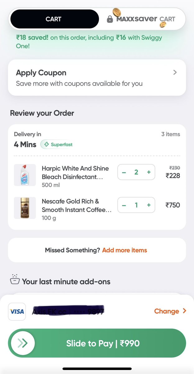 kinda crazy how much cheaper flipkart minutes is. consistently lower prices across the board.

most people don’t even realise flipkart built a massive next-day grocery delivery biz post covid. so has a deep supply side advantage.

just hasn’t cracked demand yet. not even in the