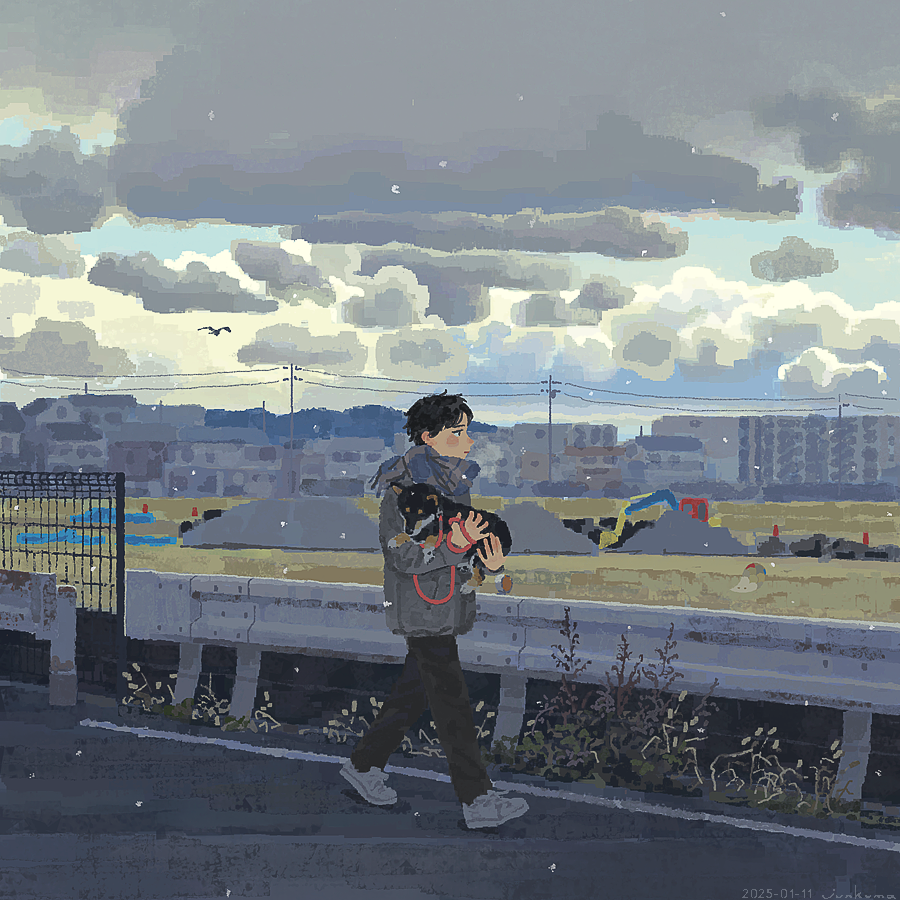 J_KMOR's tweet photo. どこかにアオサギがいる絵2 https://t.co/2pS2xaeMTR