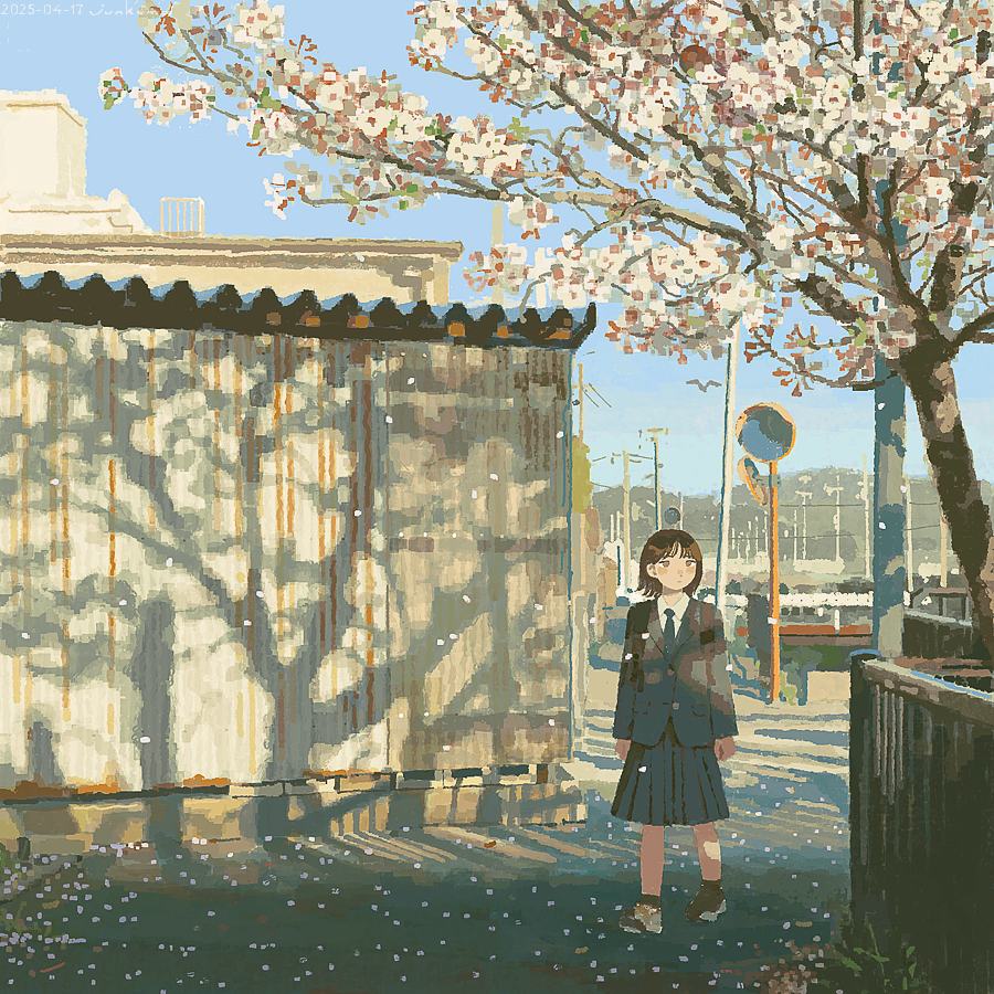 どこかにアオサギがいる絵2