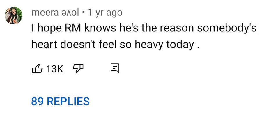 thinking about this comment someone wrote on youtube about namjoon....