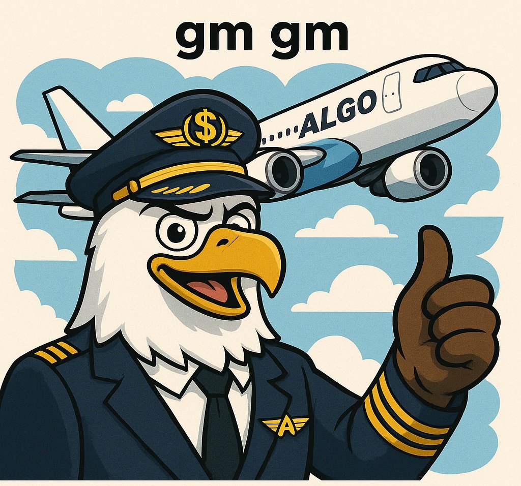 CaptainACEAAA's tweet image. Gm Legends!
Boarding now: Flight $ALGO to the moon
Captain $ACE in the cockpit, 
snacks = airdrops, 
turbulence = FOMO
No ticket? 
Just buy $ALGO and hop on 
#FlyWithACE #Airdrop #Algorand
