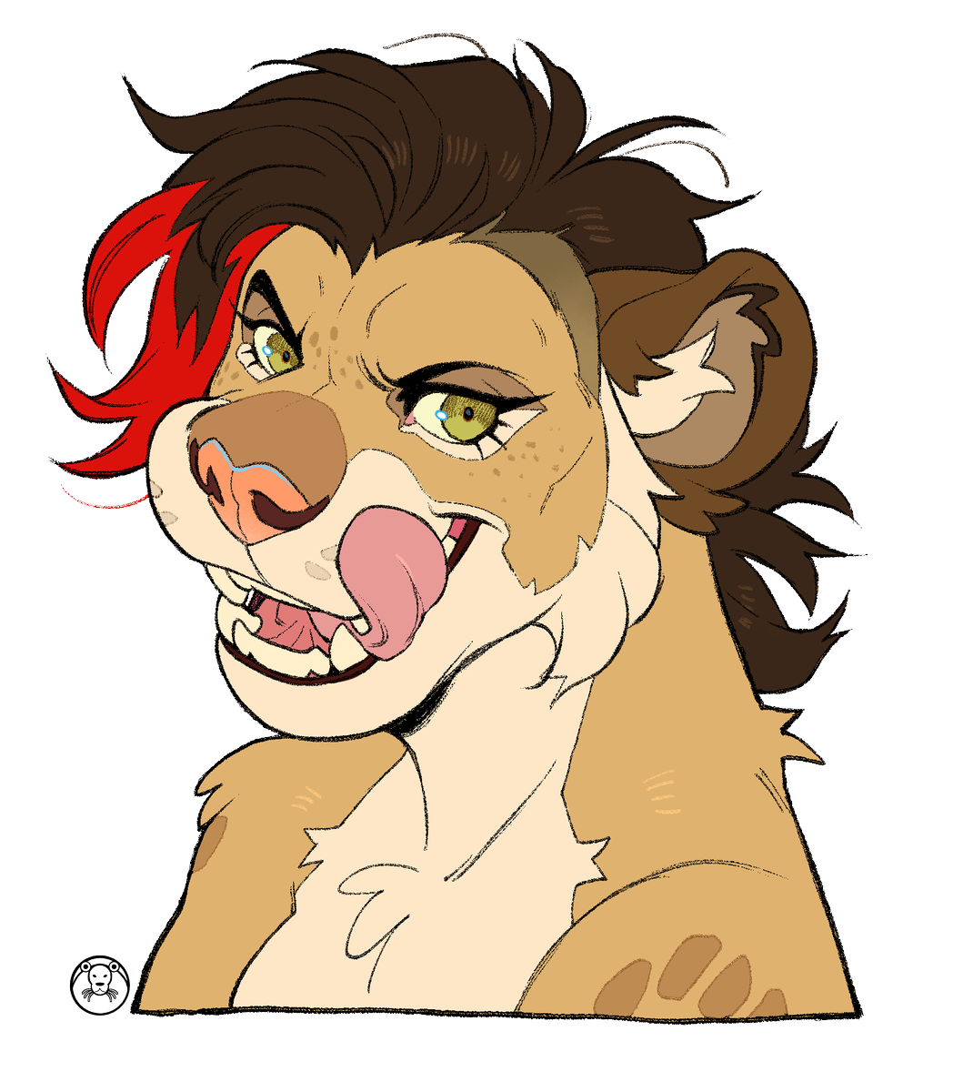 SneakyyLion's tweet image. She&apos;s about to steal your sushi 🍣 

Art by my favourite @BigRoundLion 💛