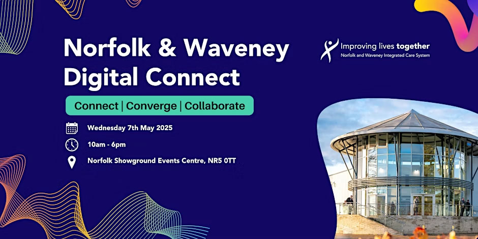 We’re excited to be at #DigitalConnect2025 on 7 May! 

Exploring the future of digital tech in Norfolk &amp; Waveney Health &amp; Social Care.

Let’s connect, converge and collaborate the next chapter of digital health together.

Come say hi! 

#DigitalHealth #HealthTech #Innovation
