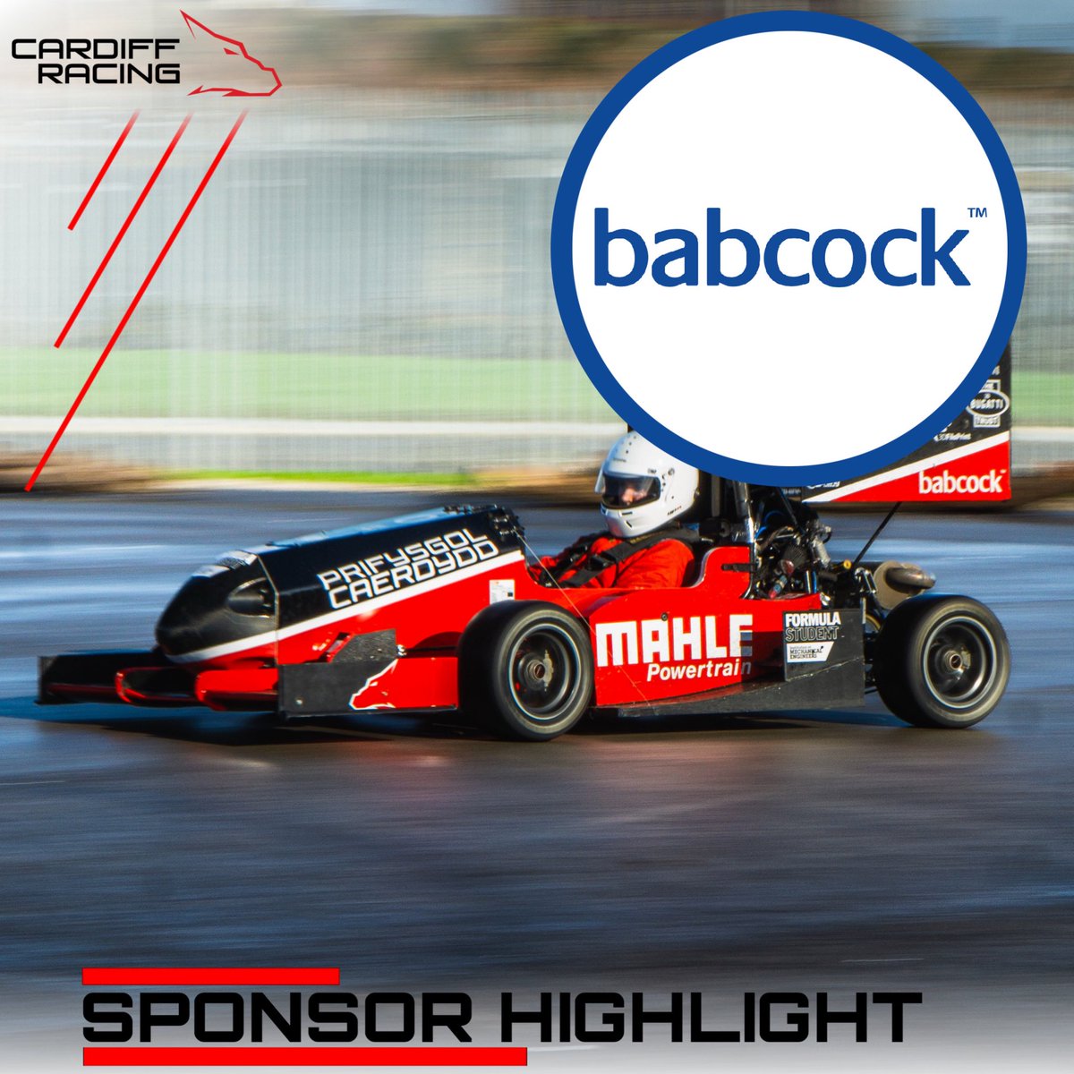 Cardiff Racing would like to the thank Babcock for their continued sponsorship of the team over the last years. Their support helps us produce some incredible Formula Student cars and achieve brilliant results at competitions through support with static events too.