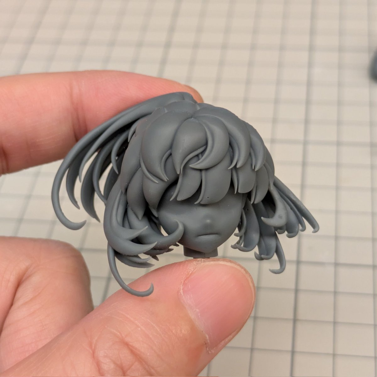 KH_TAIWAN's tweet image. ターニャの頭部の3Dプリントが完成しました!細くてくるくるした髪は原型を作るときから再現がとても難しくて、3Dプリントの工程では本当に苦労しました。
#幼女戦記