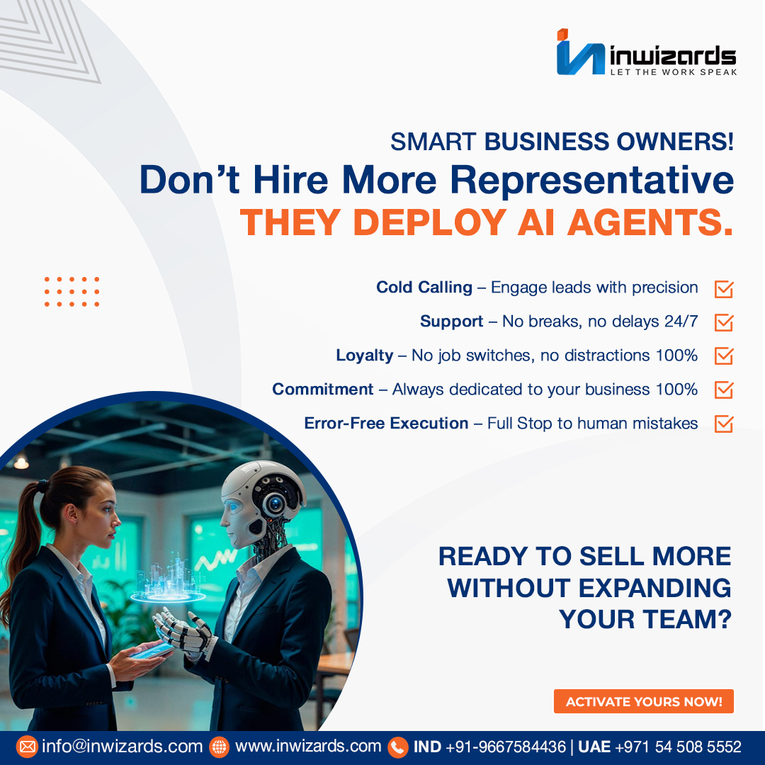 InwizardsLLC1's tweet photo. 🚀 Smart Business Owners Don’t Hire More Reps — They Deploy AI Agents!
From cold calling to 24/7 support, AI handles it all with zero errors and full commitment.
📈 Ready to scale without growing your team?

🔸 Activate your AI agent now at https://t.co/uGR7z2rSz0

#AIForBusiness https://t.co/YTPYkdwdlS
