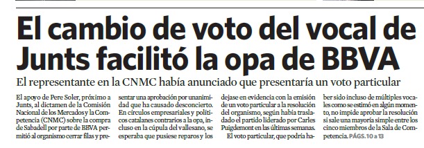 SergiTarres's tweet image. Això contribueix com poques coses a la denominada desnacionalització, perjudicarà la lliure competència i en definitiva als consumidors.
Costa d'entendre dels que s'autoatribueixen la més elevada estima i representativitat del País.