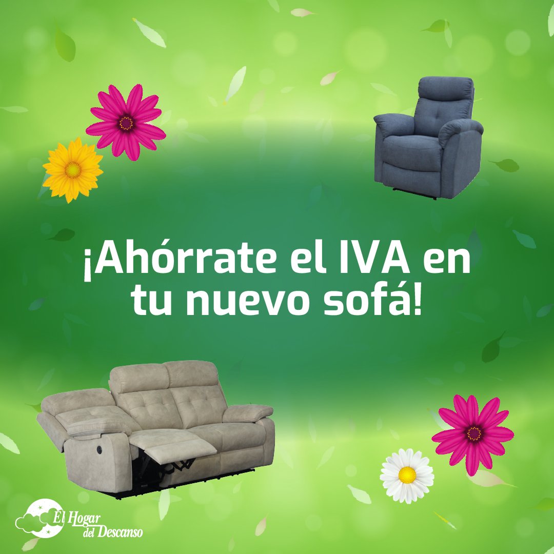 HogarDescanso's tweet photo. ¡Tu salón te está pidiendo un cambio! 😉 ¡Y en El Hogar del Descanso te lo ponemos fácil con nuestros DÍAS SIN IVA! 🛋️ ¿Estabas esperando una señal para comprar ese sofá que tanto te gusta?

No te lo pierdas 👉 https://t.co/LFmJKh0kjg

#ElHogarDelDescanso #DiasSinIVA #sofa https://t.co/TdjA63panz