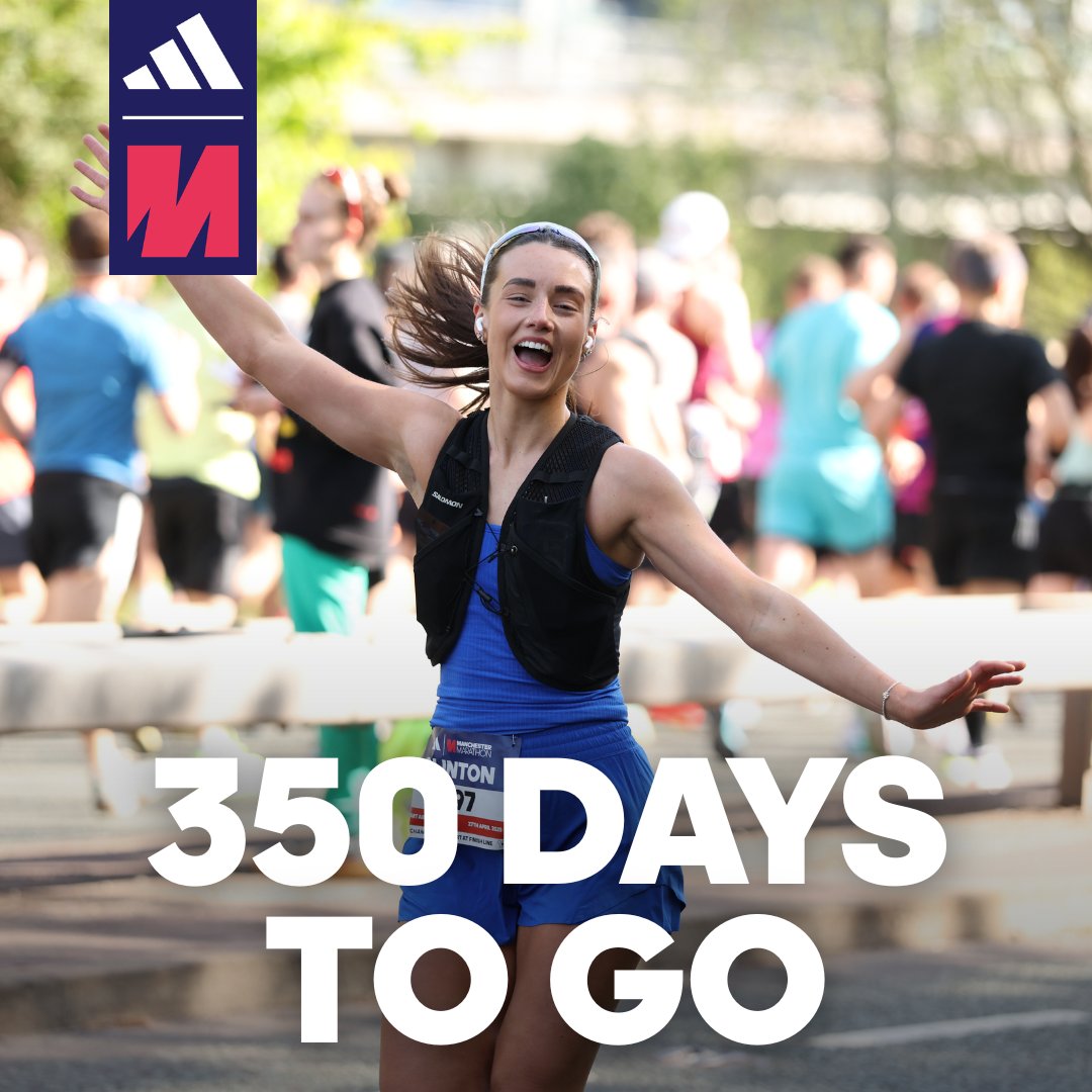 We just love a countdown 😉 350 days until the 2026 adidas Manchester Marathon... but who's counting? 🤭📆 Remember: 2026 Launch Entry Window closes on Tuesday at 23:59!