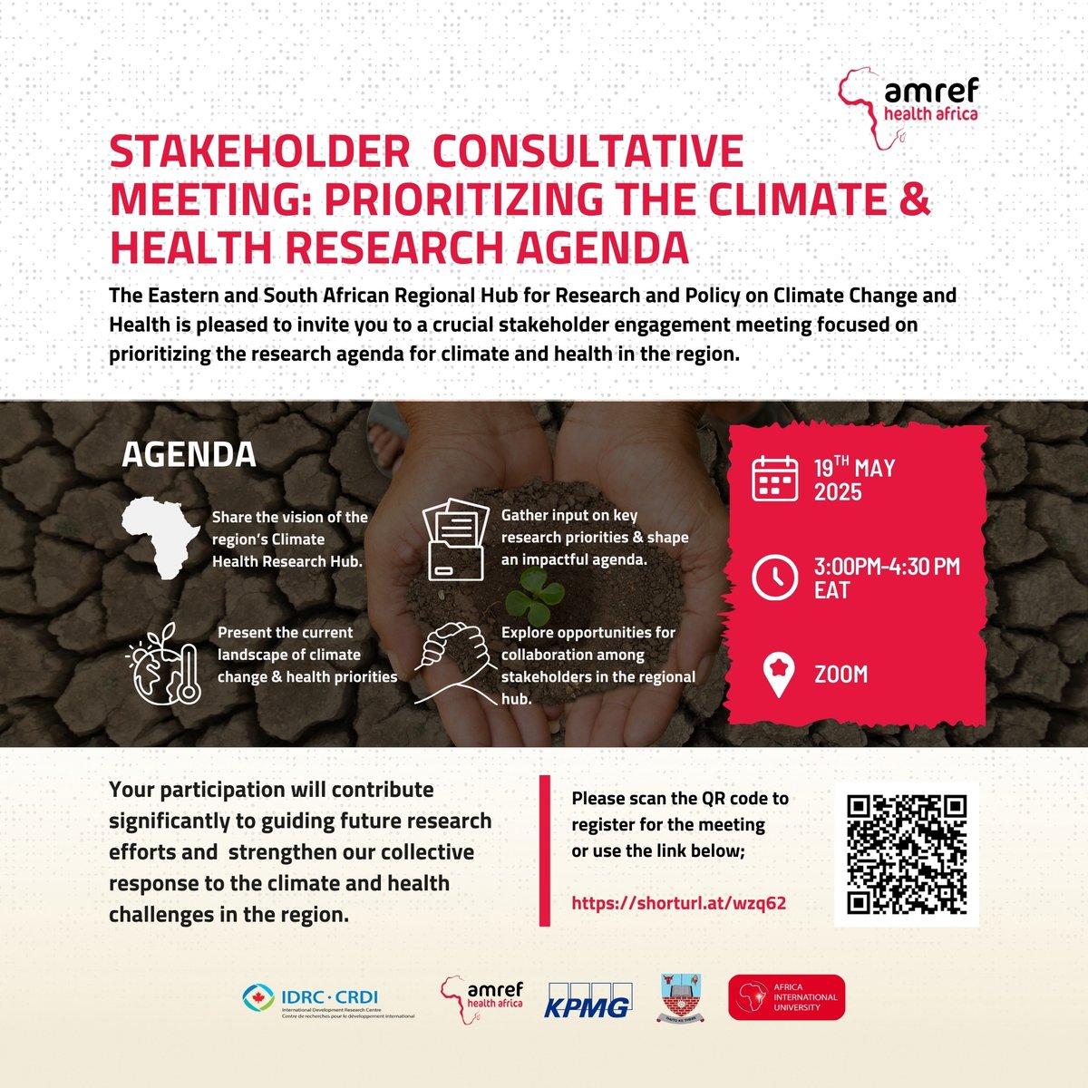 📢📢📢 Join us as we bring together researchers, health workers, community leaders, and partners to shape Africa’s climate and health research agenda. Together, we will share a common vision, explore the most urgent health issues caused by climate change, and find ways to work as