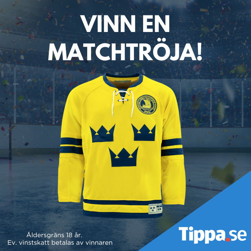 TippaPunktSe's tweet photo. Med en vecka kvar till premiärmatchen av Hockey-VM tävlar vi ut en Tre Kronor-matchtröja! (värde 799kr)

REGLER
1⃣ Gilla &amp; RT-inlägget
2⃣ Helt gratis att delta!
3⃣ Skickas bara inom Sverige
4⃣ Vinnaren dras i vår VM-genomgång på Youtube i början av nästa vecka! https://t.co/YQzrhJdEtk